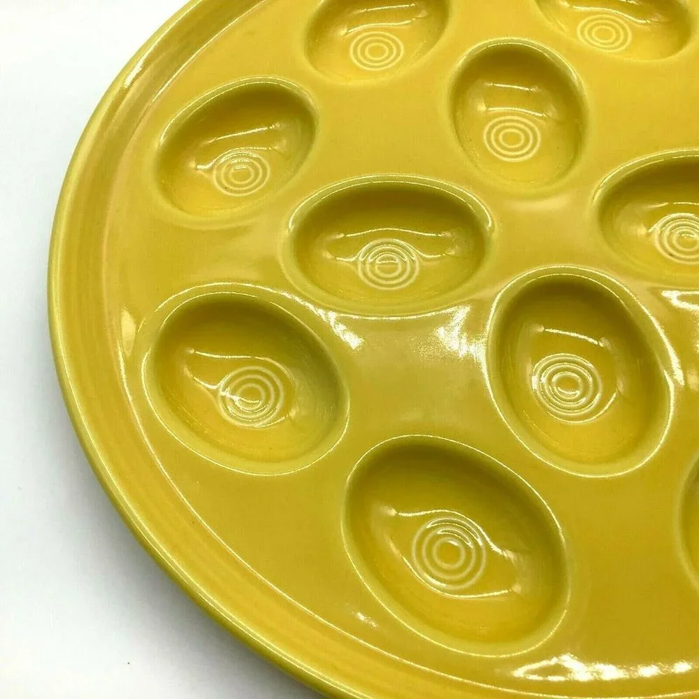 Fiesta Yellow Egg Platter - Picture 7 of 11